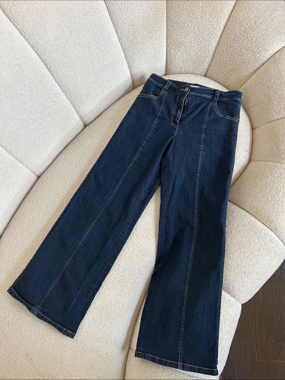 cinq a sept Dark Indigo Wide-Leg Jeans